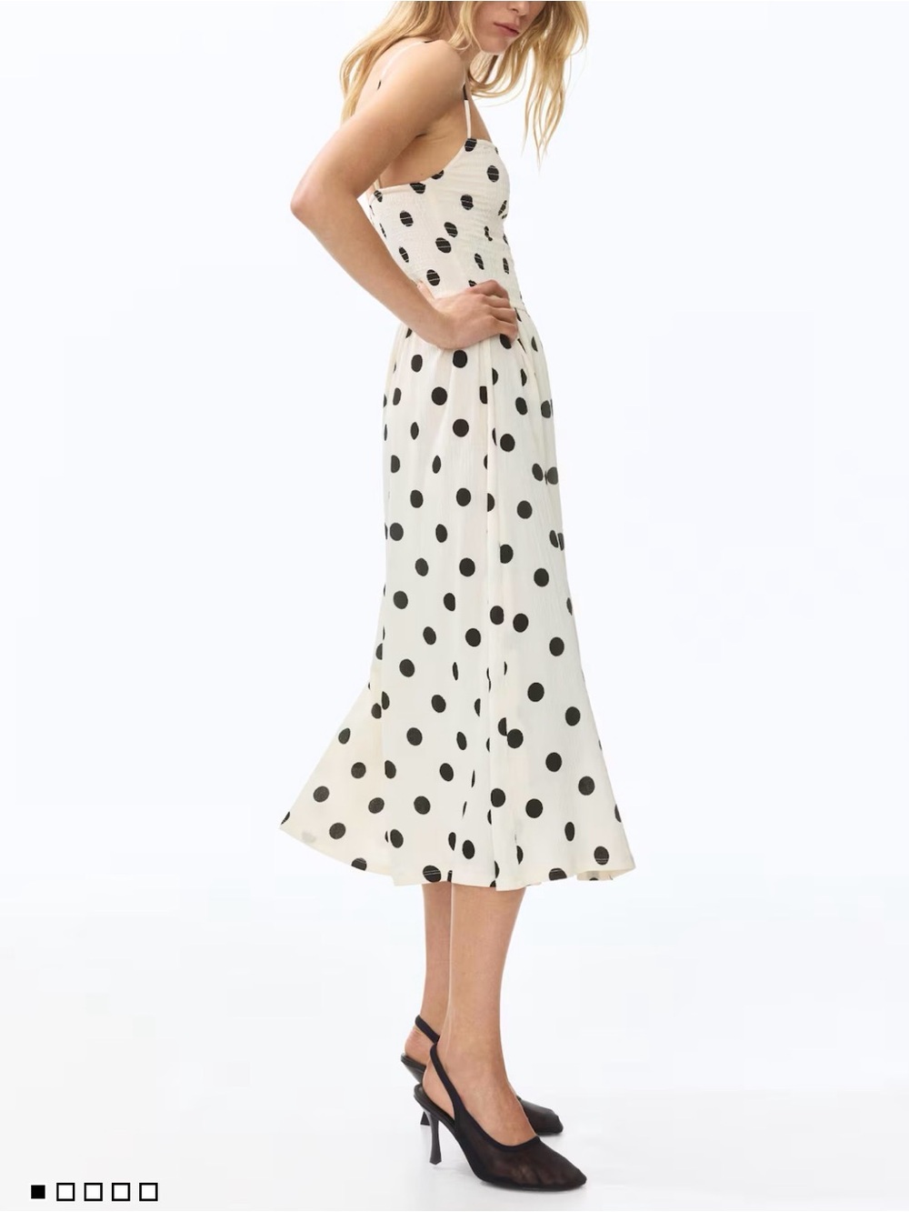 H&M Smocked Polka Dot Maxi Dress - Picture 2 of 2